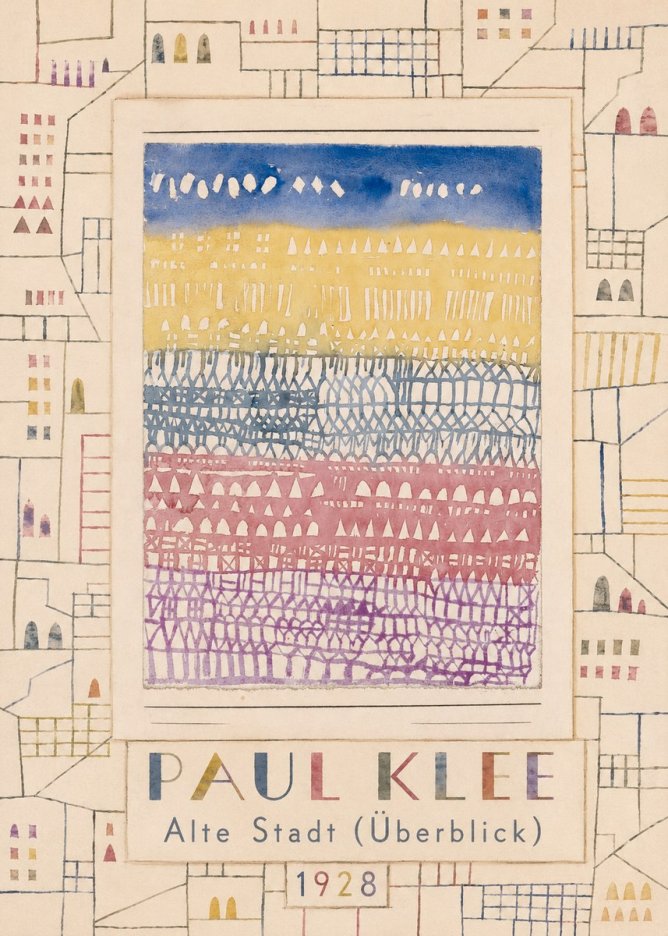 Paul Klee Alte Stadt (Überblick) No4 - Affiche