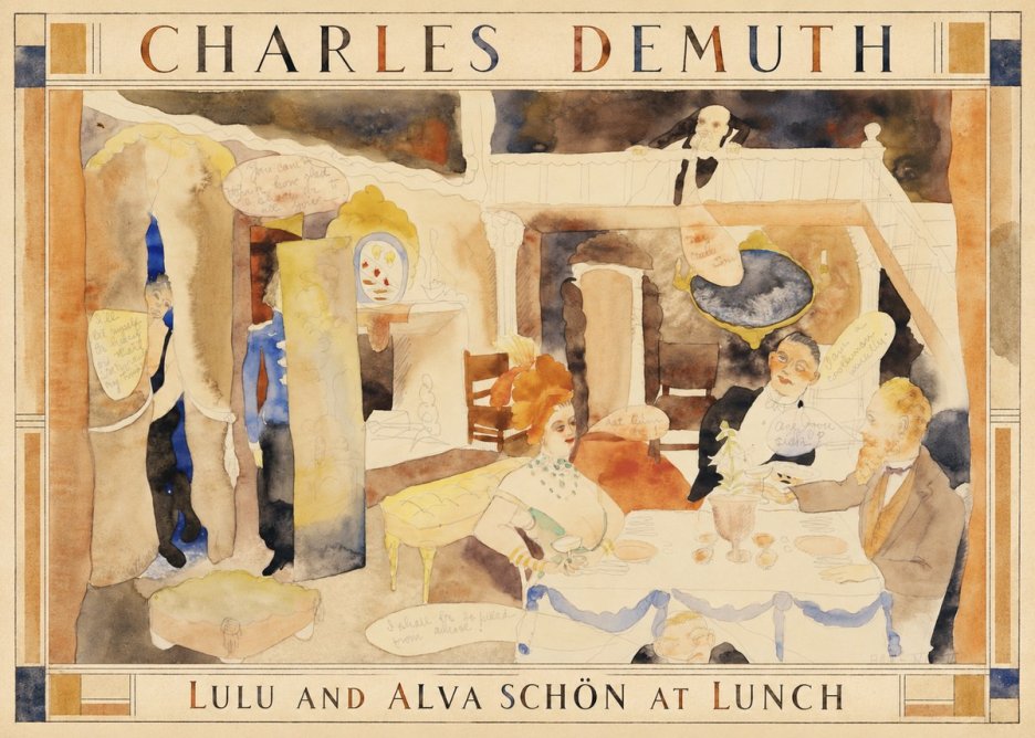 Charles Demuth Lulu and Alva Schön at Lunch No1 - Affiche