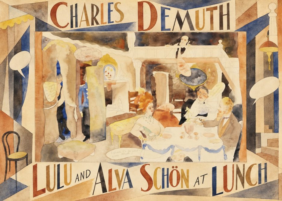 Charles Demuth Lulu and Alva Schön at Lunch No6 - Affiche