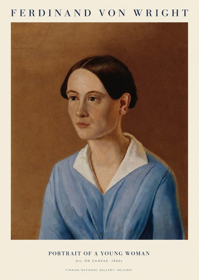 Ferdinand von Wright Portrait of a Young Woman No1 - Affiche
