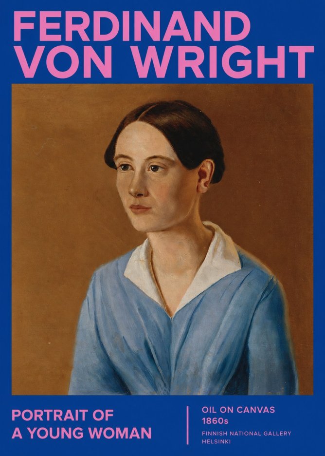 Ferdinand von Wright Portrait of a Young Woman No2 - Affiche
