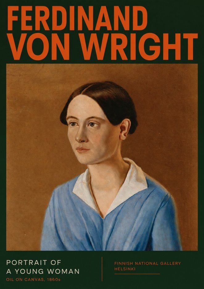 Ferdinand von Wright Portrait of a Young Woman No3 - Affiche
