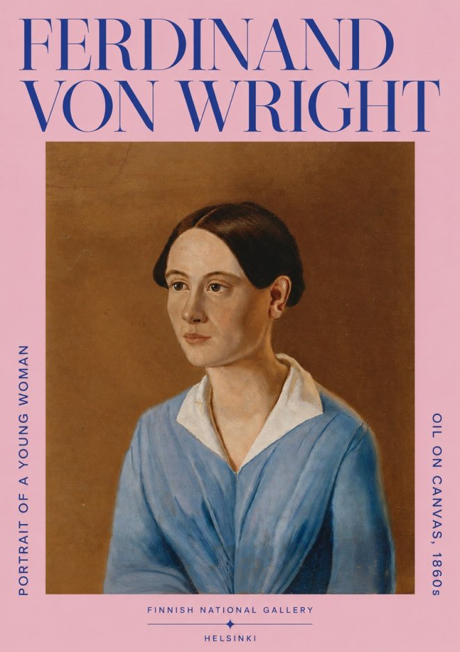 Ferdinand von Wright Portrait of a Young Woman No4 - Affiche