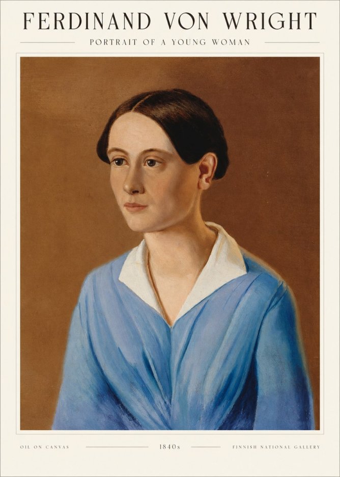 Ferdinand von Wright Portrait of a Young Woman No6 - Affiche