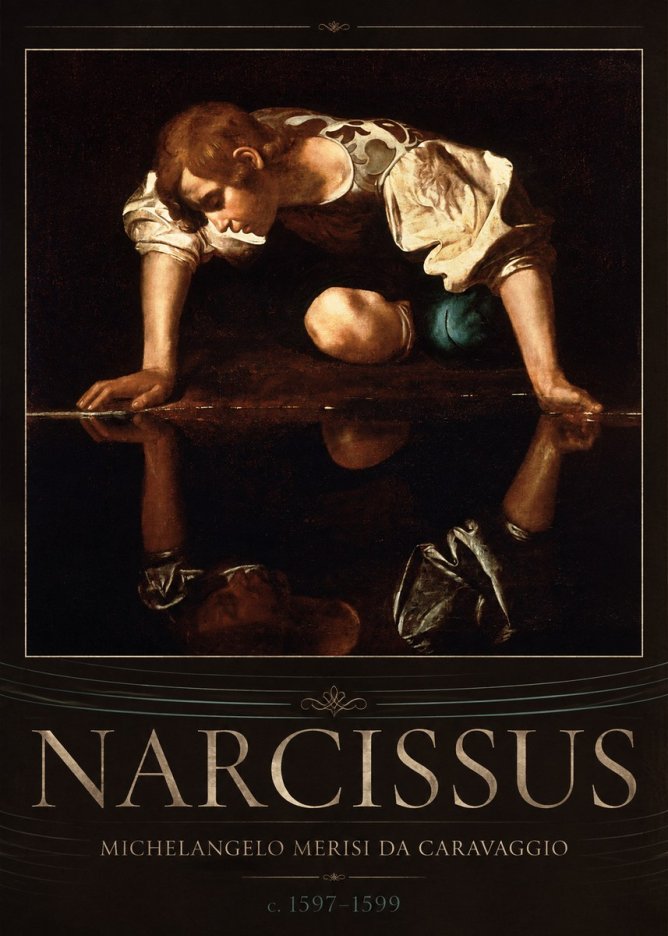 Michelangelo Merisi da Caravaggio Narcissus I No2 - Affiche
