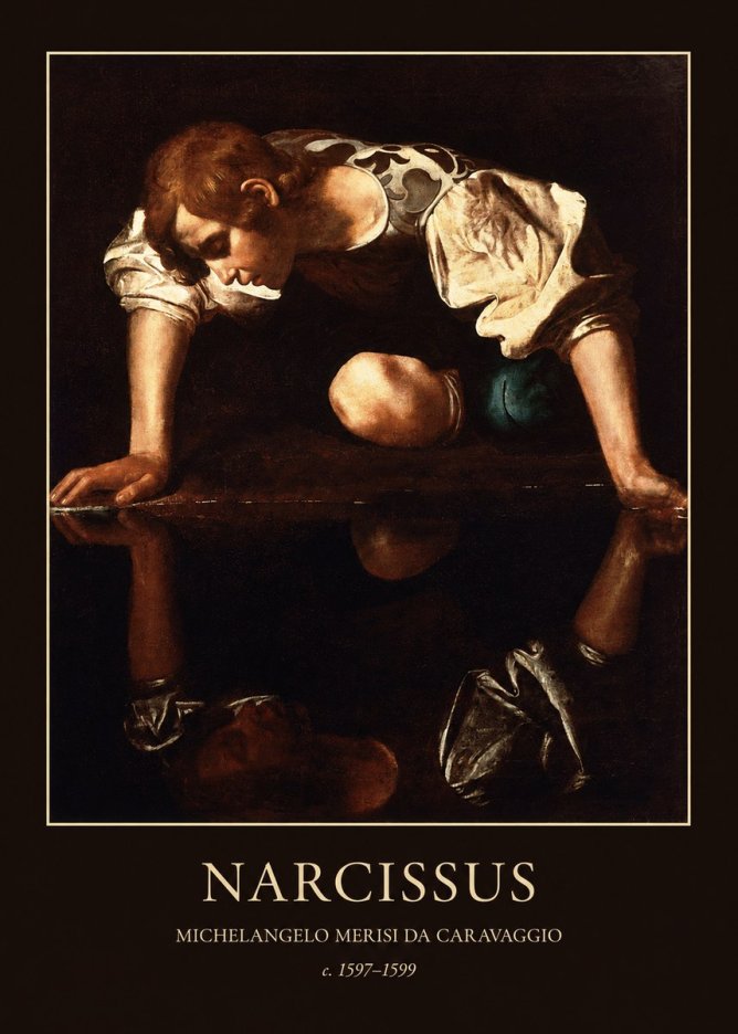 Michelangelo Merisi da Caravaggio Narcissus I No3 - Affiche