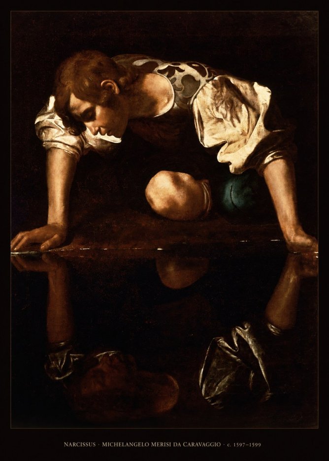 Michelangelo Merisi da Caravaggio Narcissus I No6 - Affiche