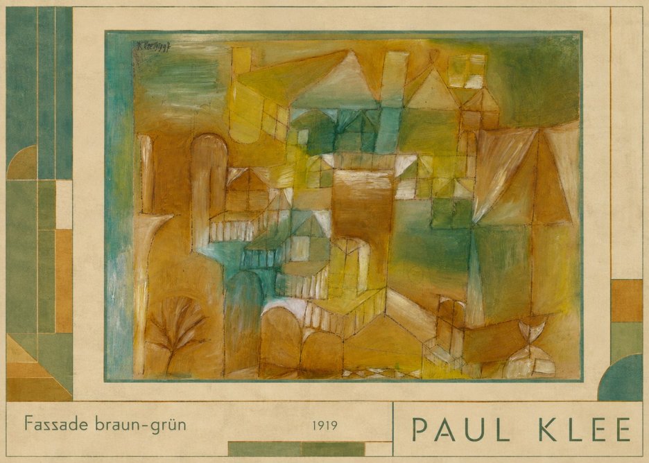 Paul Klee Fassade Braun-grün No1 - Affiche