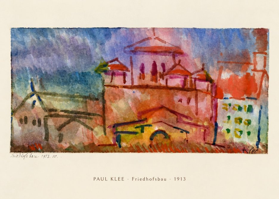 Paul Klee Friedhofsbau No6 - Affiche