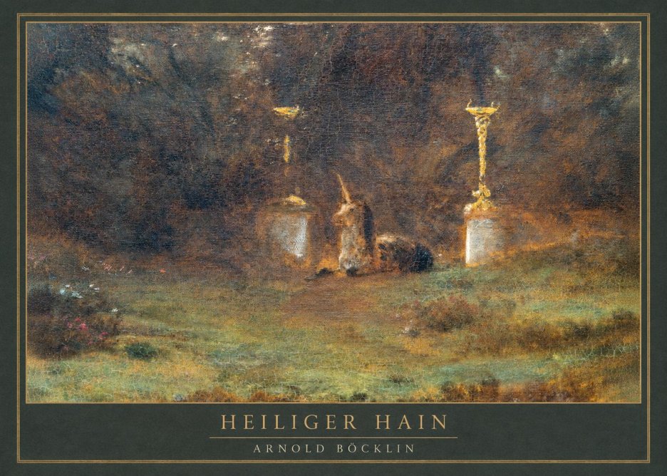 Arnold Böcklin Heiliger Hain No1 - Affiche