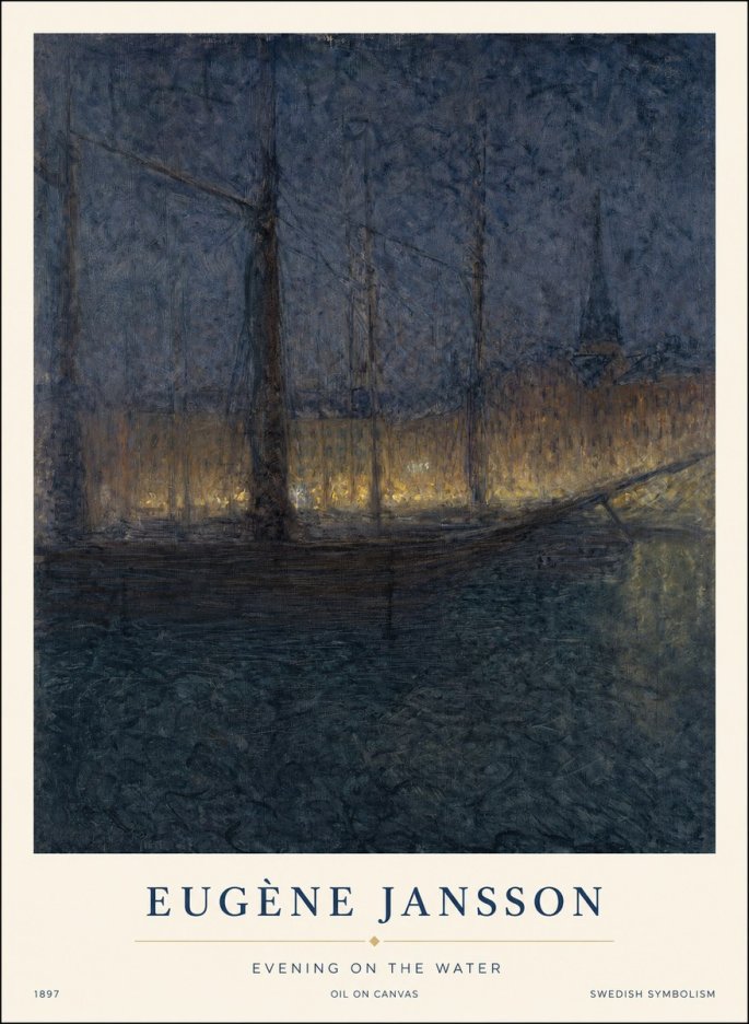 Eugène Jansson Evening on the Water No1 - Affiche