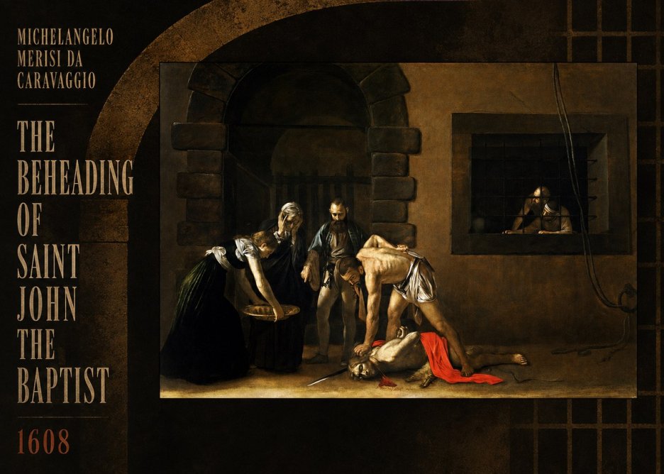 Michelangelo Merisi da Caravaggio The Beheading of Saint John the Baptist No2 - Affiche