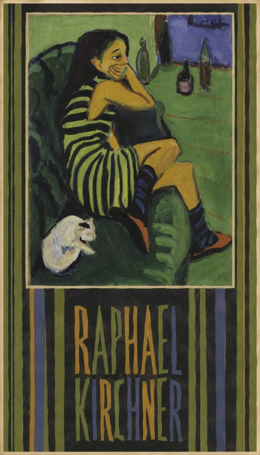 Raphael Kirchner Woman with a Cat No5 - Affiche