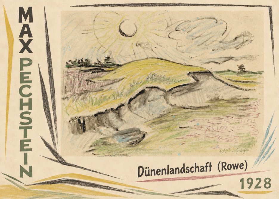 Max Pechstein Dünenlandschaft (Rowe) No2 - Affiche