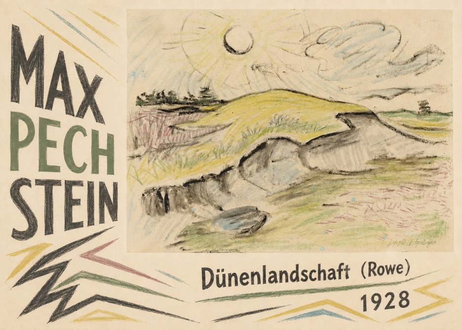 Max Pechstein Dünenlandschaft (Rowe) No4 - Affiche
