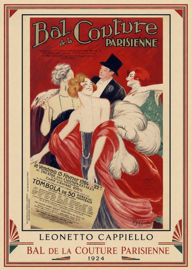 Leonetto Cappiello Bal De La Couture Parisienne No1 - Affiche