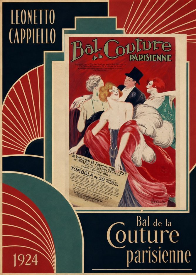 Leonetto Cappiello Bal De La Couture Parisienne No2 - Affiche