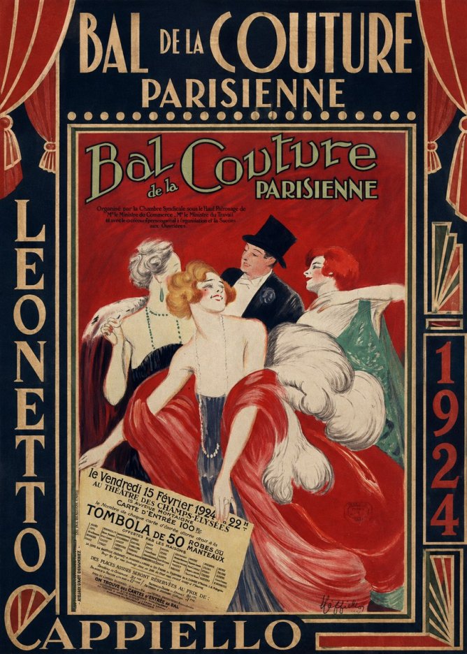 Leonetto Cappiello Bal De La Couture Parisienne No4 - Affiche