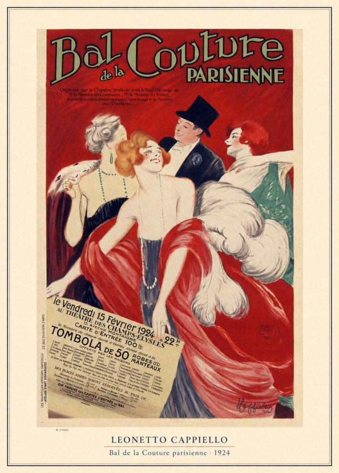 Leonetto Cappiello Bal De La Couture Parisienne No5 - Affiche