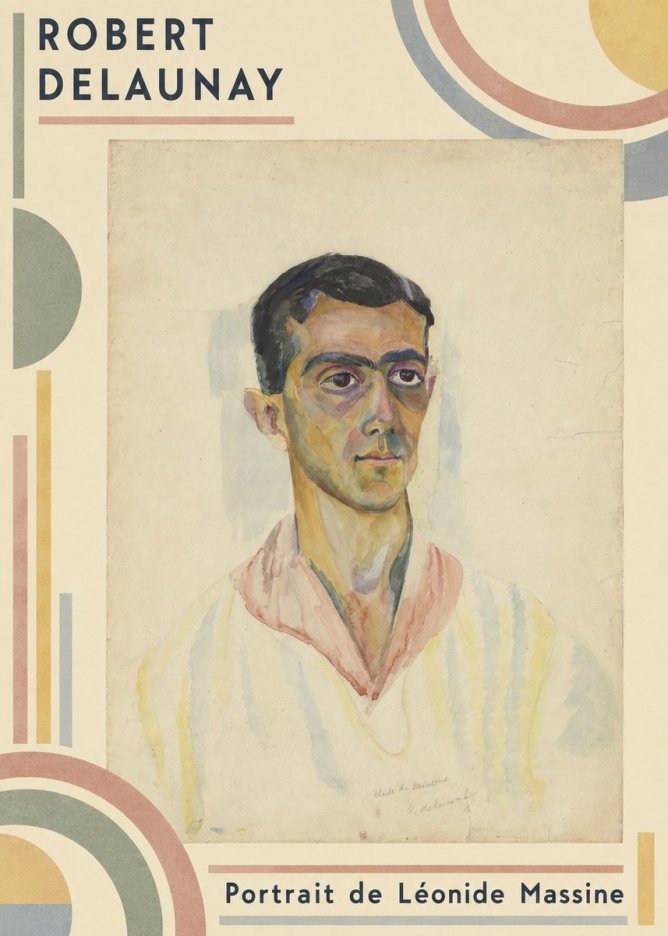 Robert Delaunay Portrait De Léonide Massine No2 - Affiche