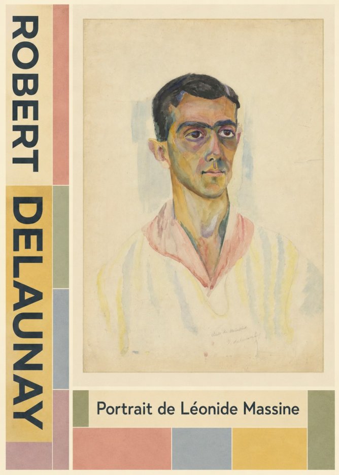 Robert Delaunay Portrait De Léonide Massine No5 - Affiche