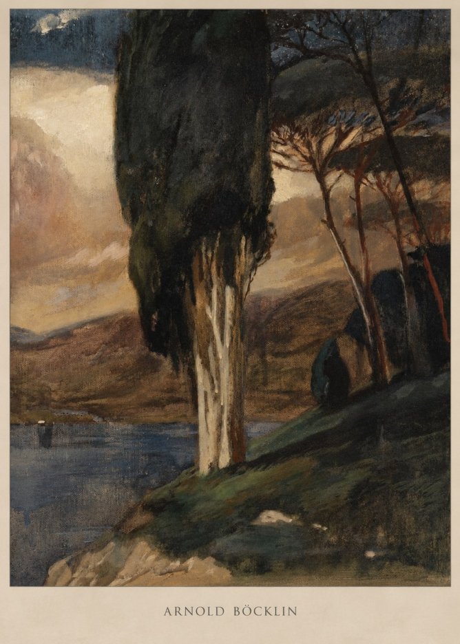 Arnold Böcklin Villa by the Sea II No2 - Affiche