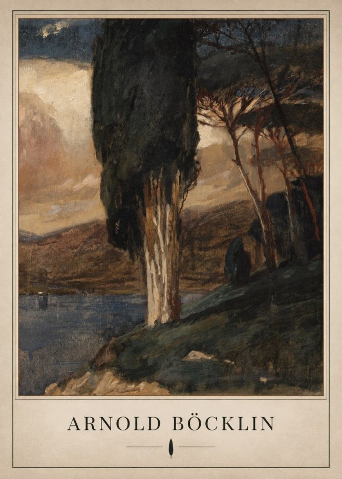 Arnold Böcklin Villa by the Sea II No3 - Affiche