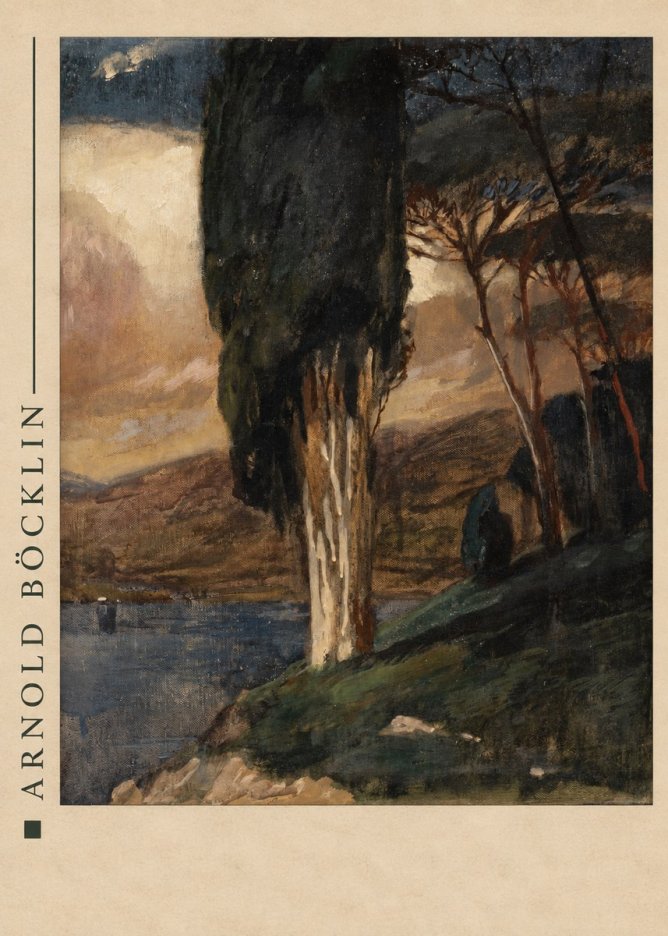 Arnold Böcklin Villa by the Sea II No4 - Affiche