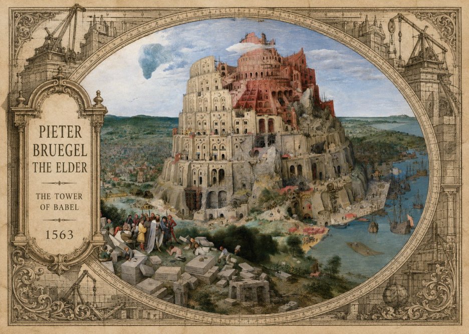 Pieter Bruegel The Tower of Babel IX No4 - Affiche