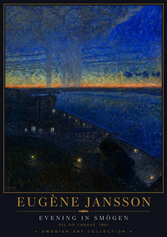 Eugène Jansson Evening in Smögen No5 - Affiche
