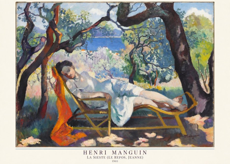 Henri Manguin La Sieste (Le Repos, Jeanne) No6 - Affiche