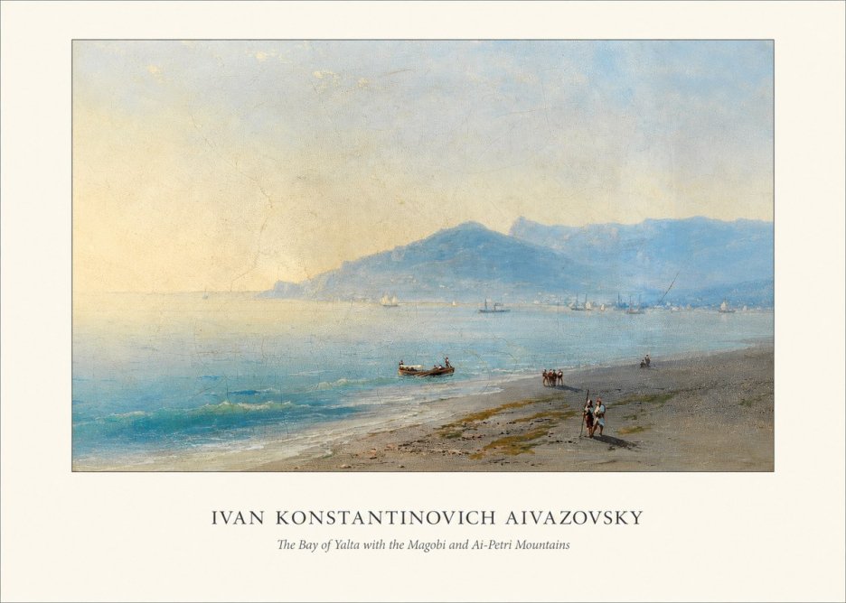 Ivan Konstantinovich Aivazovsky The Bay of Yalta with the Magobi and Ai-petri Mountains No4 - Affiche