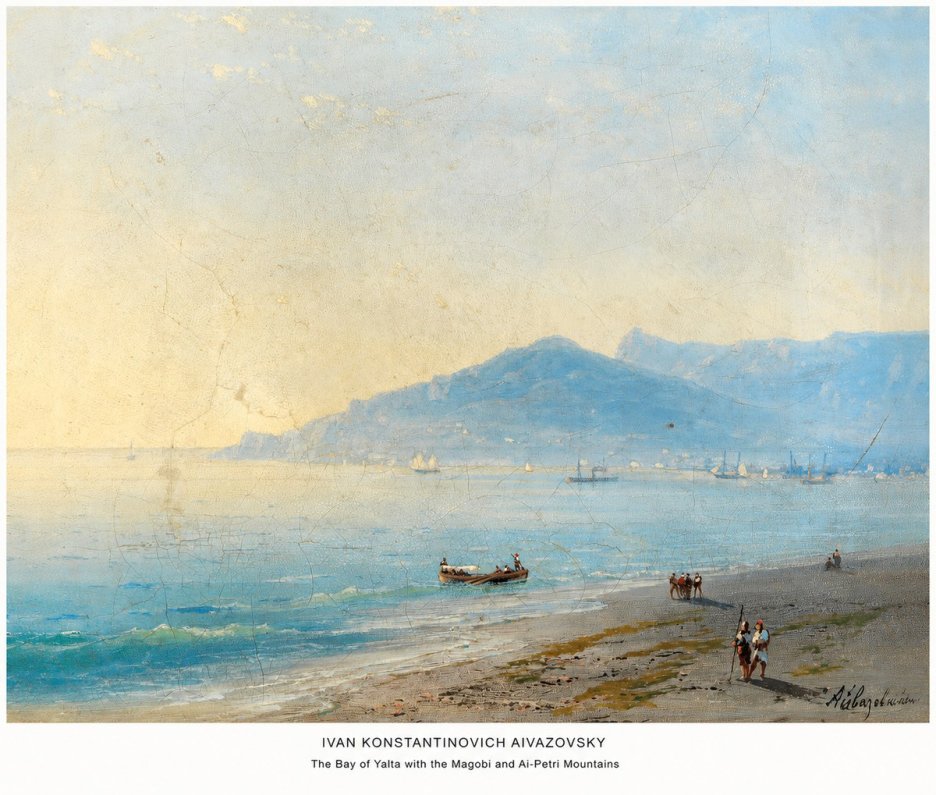 Ivan Konstantinovich Aivazovsky The Bay of Yalta with the Magobi and Ai-petri Mountains No5 - Affiche