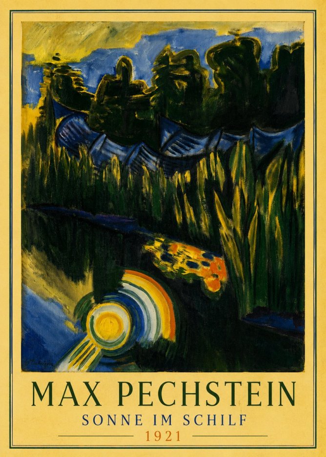 Max Pechstein Sonne Im Schilf No3 - Affiche