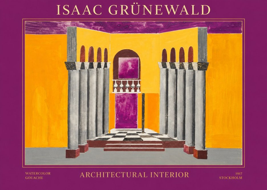 Isaac Grünewald Architectural Interior No1 - Affiche
