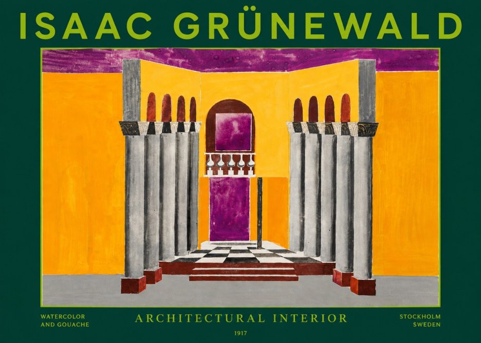 Isaac Grünewald Architectural Interior No3 - Affiche