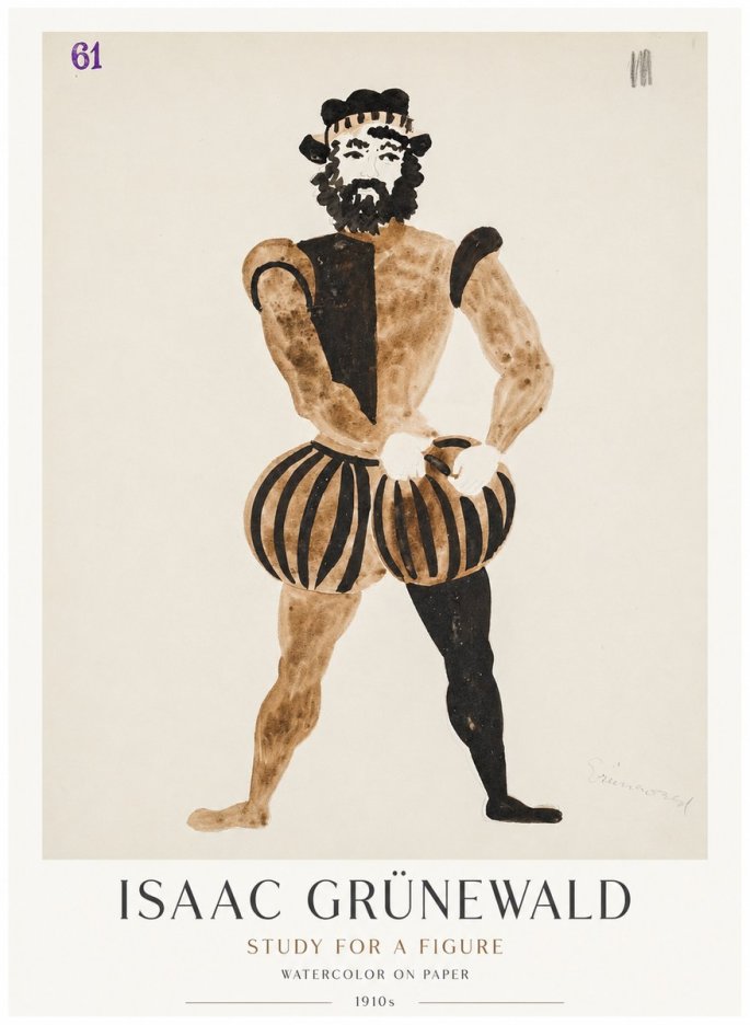 Isaac Grünewald Study for a Figure No1 - Affiche