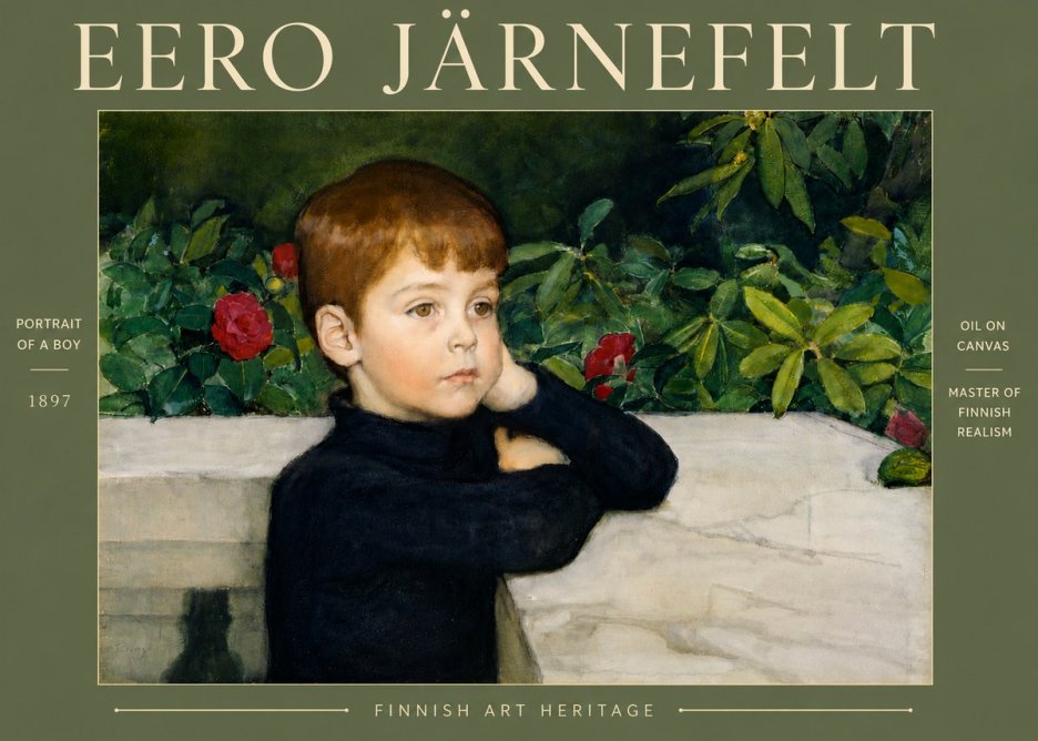 Eero Järnefelt Portrait of a Boy No4 - Affiche