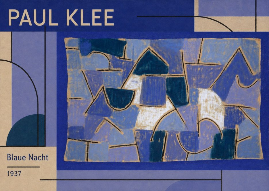 Paul Klee Blaue Nacht No1 - Affiche