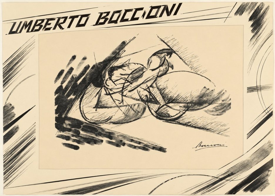 Umberto Boccioni Dynamism of a Cyclist I No2 - Affiche