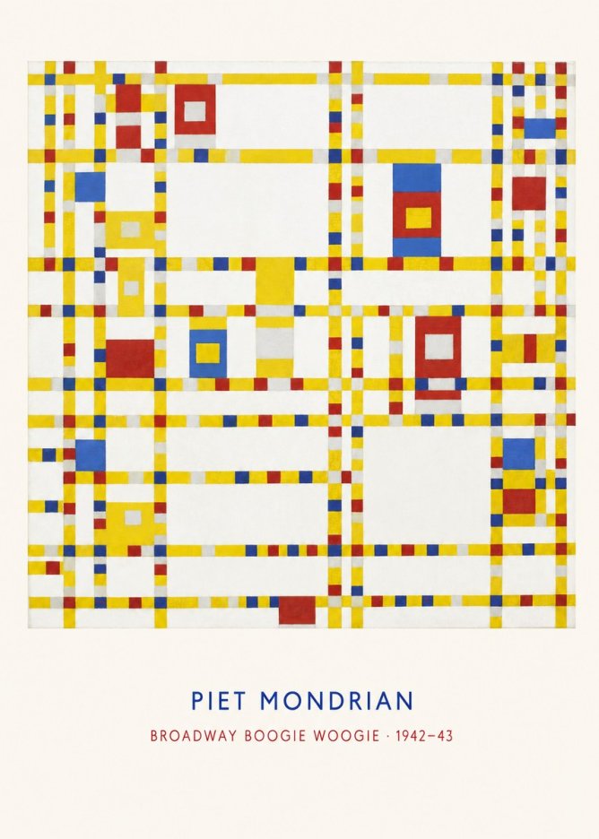 Piet Mondrian Broadway Boogie Woogie No6 - Affiche
