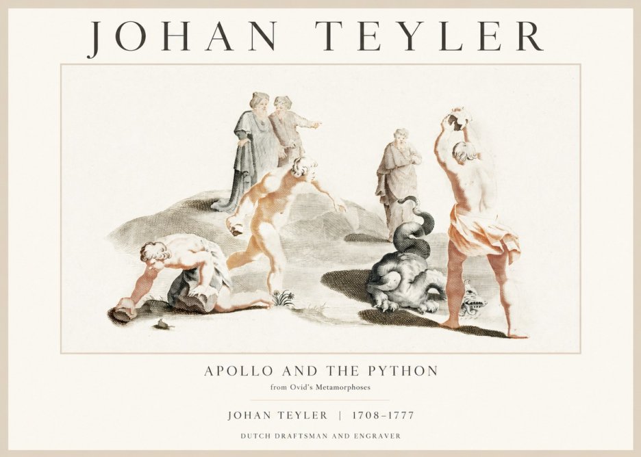 Johan Teyler Apollo and the Python No1 - Affiche