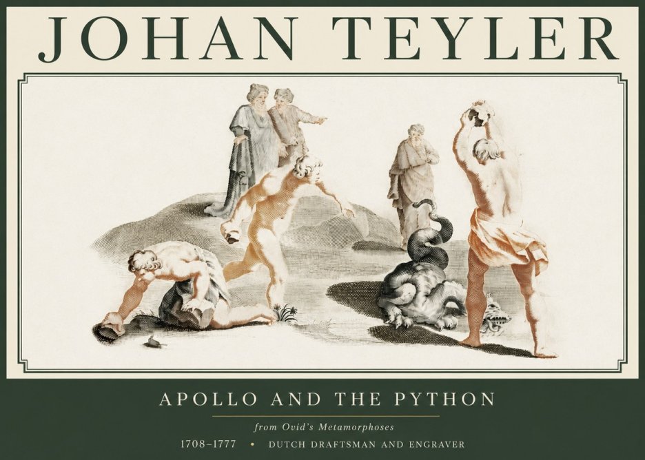 Johan Teyler Apollo and the Python No3 - Affiche