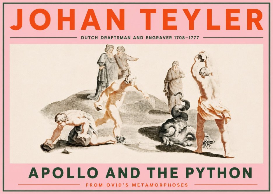 Johan Teyler Apollo and the Python No5 - Affiche