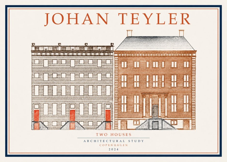 Johan Teyler Two Houses No1 - Affiche