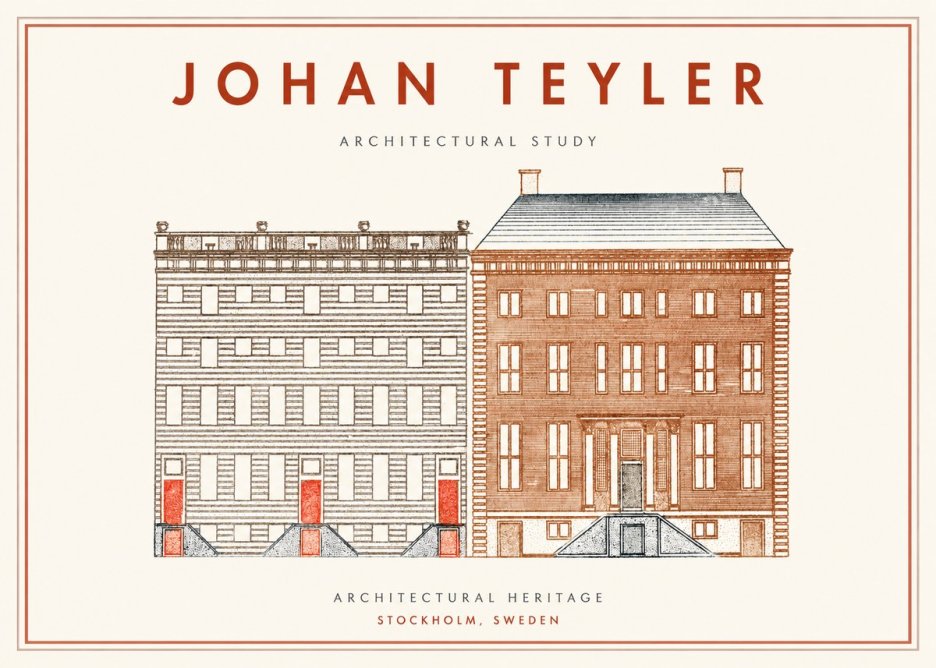 Johan Teyler Two Houses No2 - Affiche