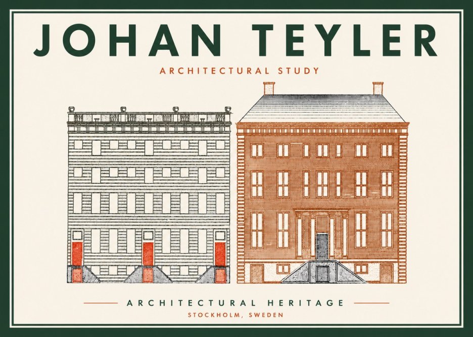 Johan Teyler Two Houses No6 - Affiche