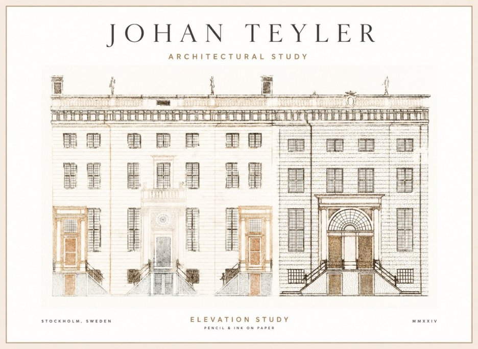 Johan Teyler Elevation Study No1 - Affiche