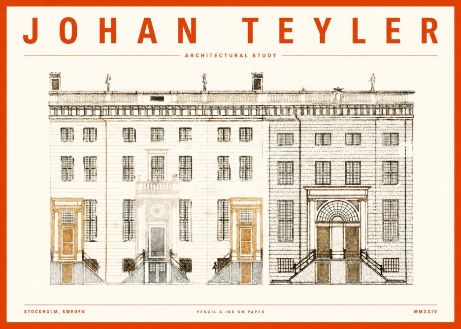 Johan Teyler Elevation Study No2 - Affiche