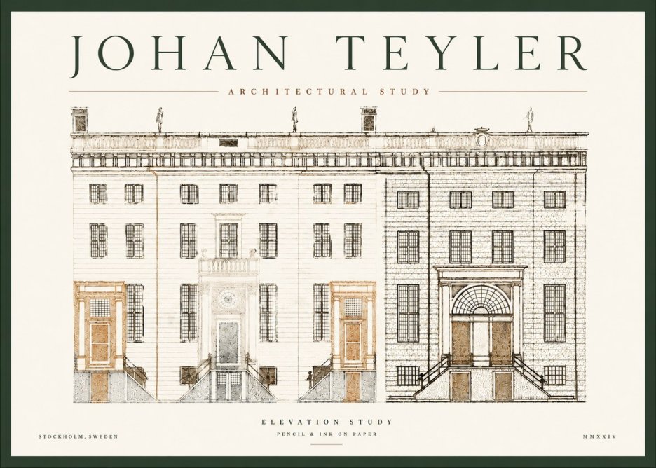 Johan Teyler Elevation Study No4 - Affiche
